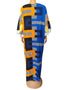 Colorful O-neck Bat Sleeve Kaftan for Women in African Print