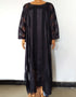 Black Dubai Line Partywear kaftan for Women