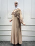 Modest Abaya Dress with Sequined Cloak