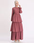 Dubai Abaya Cupcake Dress with Corset and Belt