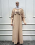 Modest Abaya Dress with Sequined Cloak