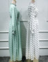 V-neck Hijab Kaftan Dress with Corset and Belt for Women