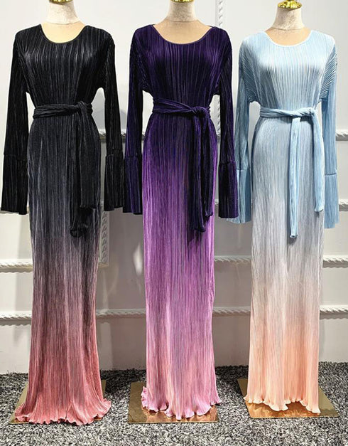 Dubai Abaya with Flared Sleeves for Women