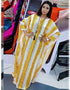 Dubai Maxi Abaya in African Print