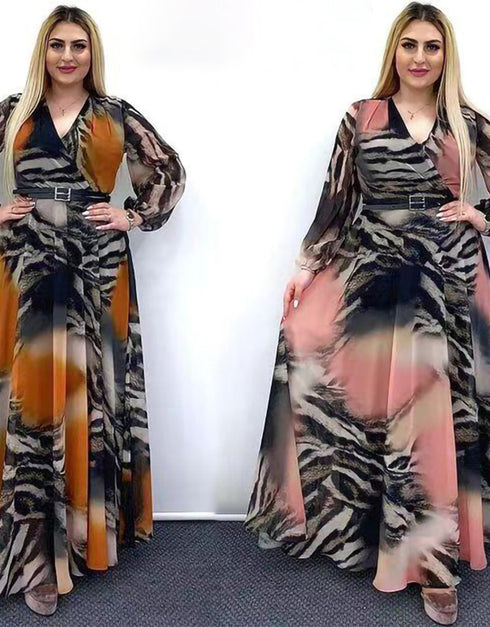 Dubai Abaya Kaftan with V-neck