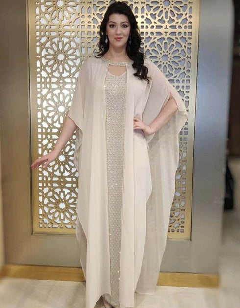 Stunning Dubai Abaya with Sequins and Diamonds