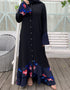 Stylish Flared Dress with Subtle Stitching and Long Sleeves