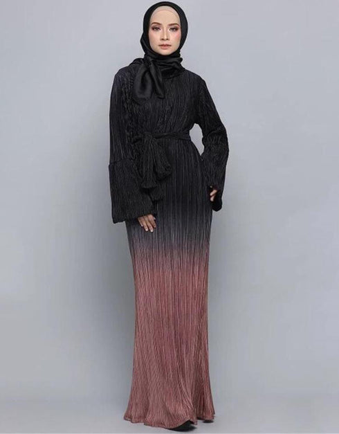 Dubai Abaya with Flared Sleeves for Women