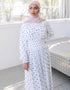 V-neck Hijab Kaftan Dress with Corset and Belt for Women