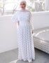 V-neck Hijab Kaftan Dress with Corset and Belt for Women