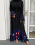 Stylish Flared Dress with Subtle Stitching and Long Sleeves