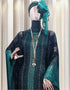 Elegant Party Dress in Abaya Style with Dubai Stripe Print