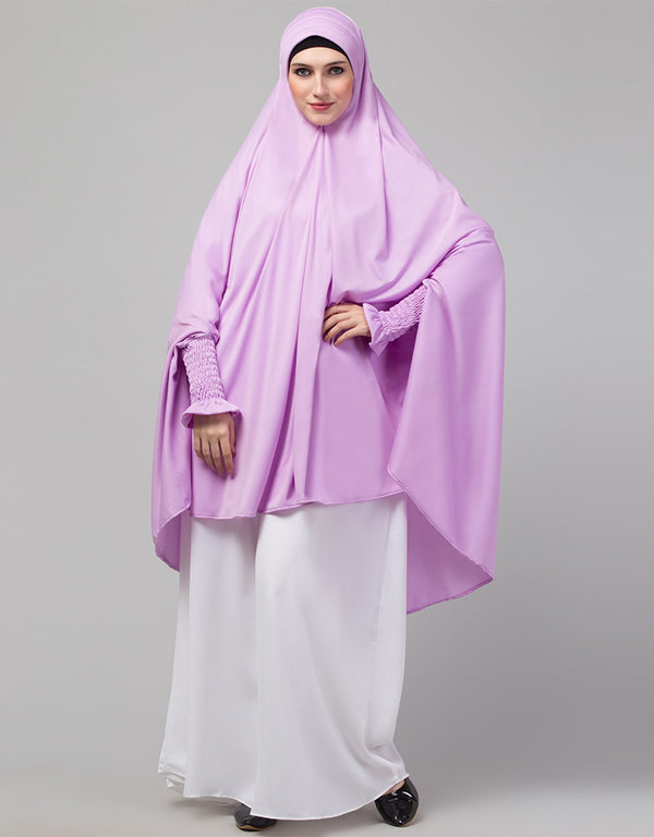 Trending Stretchable Jersey smoking at  sleeve  Jilbab cum prayer khimar Hijab