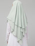 Trending Triangle tow layers tie at back Ready to wear Hijab cum Naqab