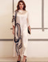 Cream Soft Satin Silk Gown