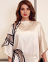 Cream Soft Satin Silk Gown