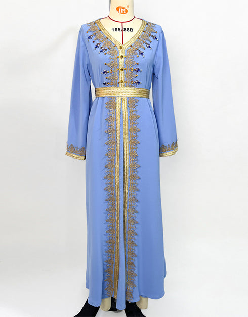 Ramadan Eid Mubarak Satin Abaya for Muslim Women: A Modest and Elegant Dress for Special Occasions