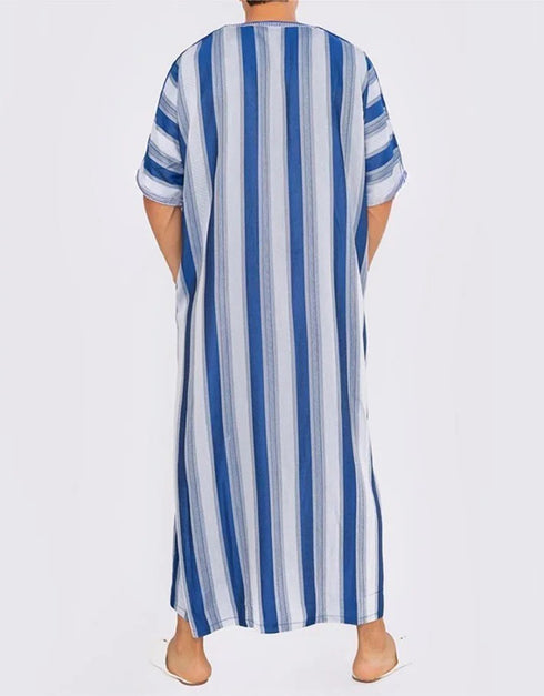 Embrace Elegance: Flowing Thobes and Striped Thobes for the Modern Muslim Man