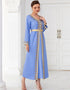 Ramadan Eid Mubarak Satin Abaya for Muslim Women: A Modest and Elegant Dress for Special Occasions