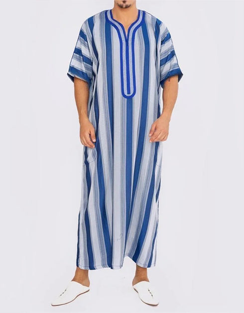 Embrace Elegance: Flowing Thobes and Striped Thobes for the Modern Muslim Man
