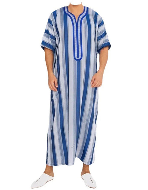 Embrace Elegance: Flowing Thobes and Striped Thobes for the Modern Muslim Man