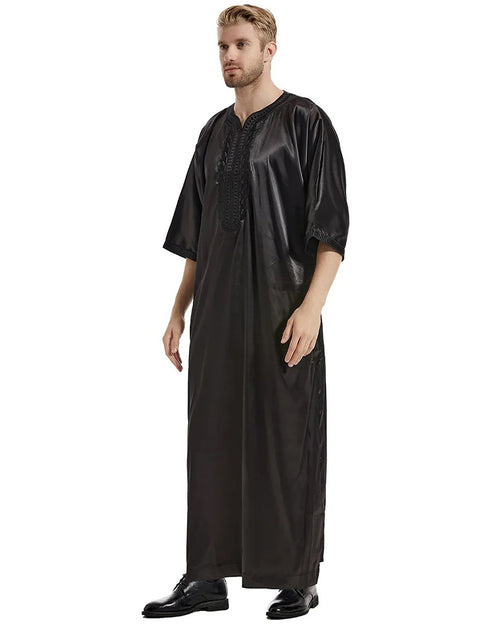 Woven with Heritage: Mid-Sleeve Jumpsuit with Ethnic Muslim Touches