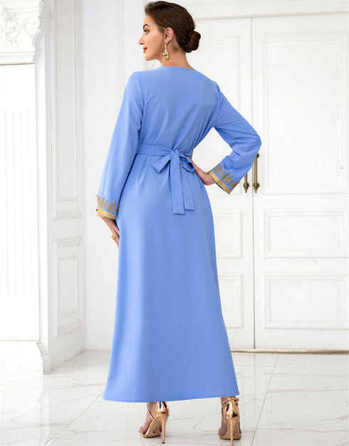 Ramadan Eid Mubarak Satin Abaya for Muslim Women: A Modest and Elegant Dress for Special Occasions