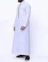 Timeless White Elegance: Explore the Essence of Muslim Men's Style in Long Printed Abaya Dresses