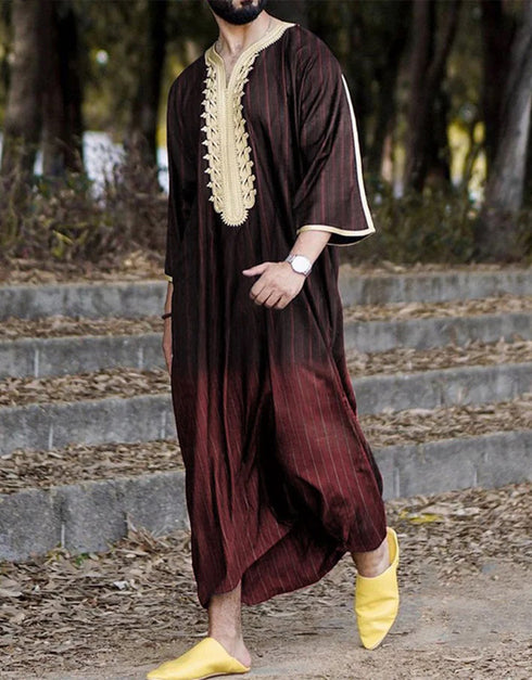 Flowing Comfort: Ethnic Retro Jumpsuit for Muslim Men