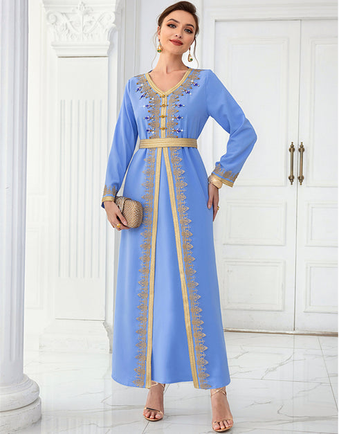 Ramadan Eid Mubarak Satin Abaya for Muslim Women: A Modest and Elegant Dress for Special Occasions