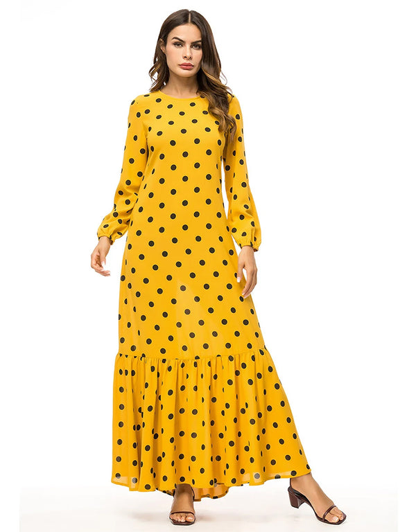 Dots and Drapes: A Dubai Abaya with a Global Flair