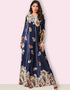 Sun-Kissed Velvet: A Casual Abaya Embraced by Golden Vines