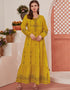 Flowing Embroidered Abaya: A Touch of Elegance
