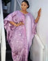 Party with Panache: A Vintage Abaya Maxi Dazzles in Lavender and Silk
