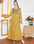 Elegant Abaya: Stripes and Embroidery in Dubai Style