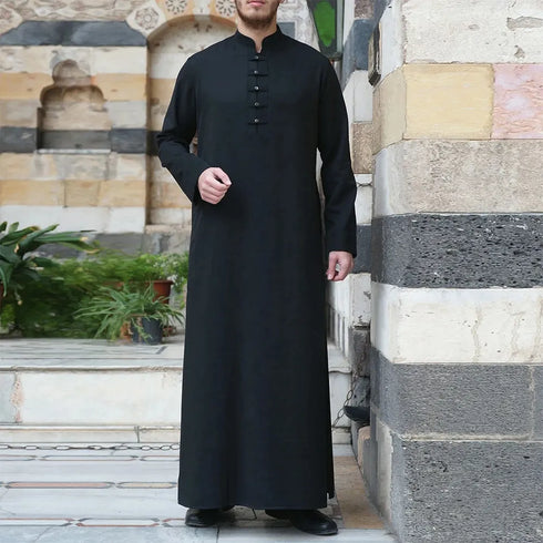Eid Outfit for Men Jubba Thobe in Solid Colors