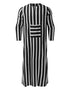 Long Sleeve Striped Men's Jubba Thobe Kaftan