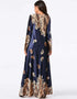 Sun-Kissed Velvet: A Casual Abaya Embraced by Golden Vines