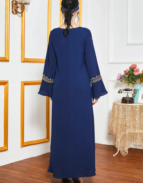 Breathtaking Beauty: Muslim Abaya with Exquisite Embroidery and a Modern Silhouette