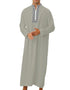 Men's Loose Zip-Up Robe for Ramadan and Eid