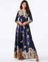 Sun-Kissed Velvet: A Casual Abaya Embraced by Golden Vines