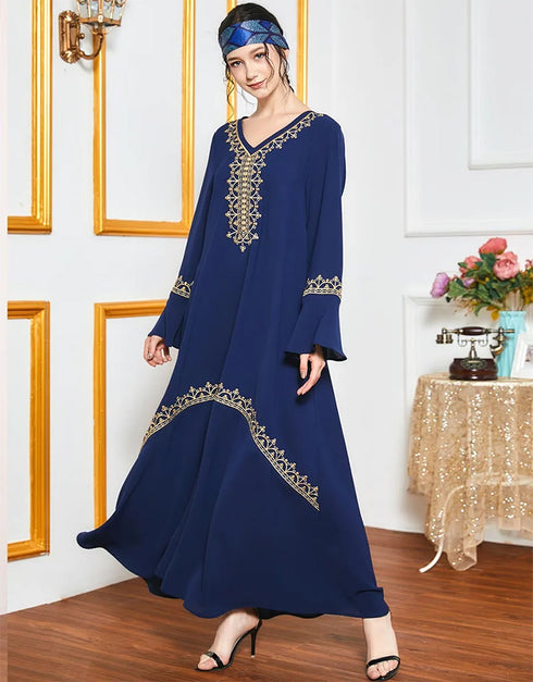 Breathtaking Beauty: Muslim Abaya with Exquisite Embroidery and a Modern Silhouette