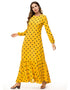 Dots and Drapes: A Dubai Abaya with a Global Flair