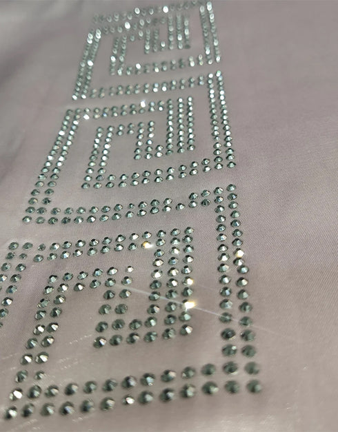 Embrace the Fusion: Vintage Silk Beaded Abaya Maxi in Dazzling African Design