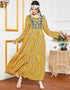 Elegant Abaya: Stripes and Embroidery in Dubai Style