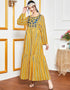 Elegant Abaya: Stripes and Embroidery in Dubai Style