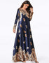 Sun-Kissed Velvet: A Casual Abaya Embraced by Golden Vines