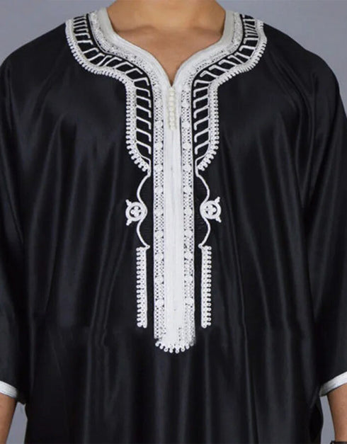 High Quality Casual Jubba Thobe in Grey Black