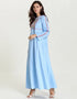 Muslim Dress Women's Autumn Floral Embroidery Casual Dubai Abaya