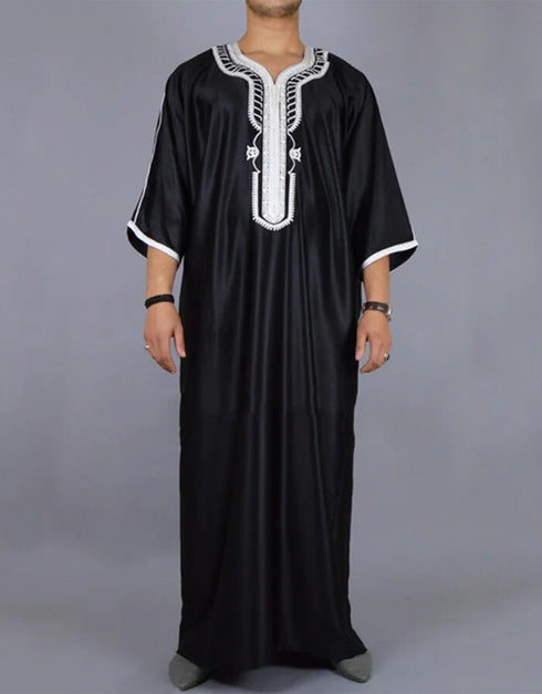 High Quality Casual Jubba Thobe in Grey Black